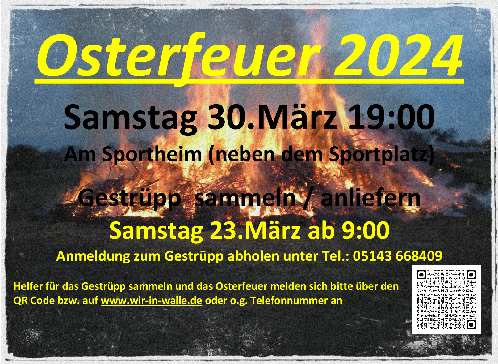 Osterfeuer 2024 Plakat