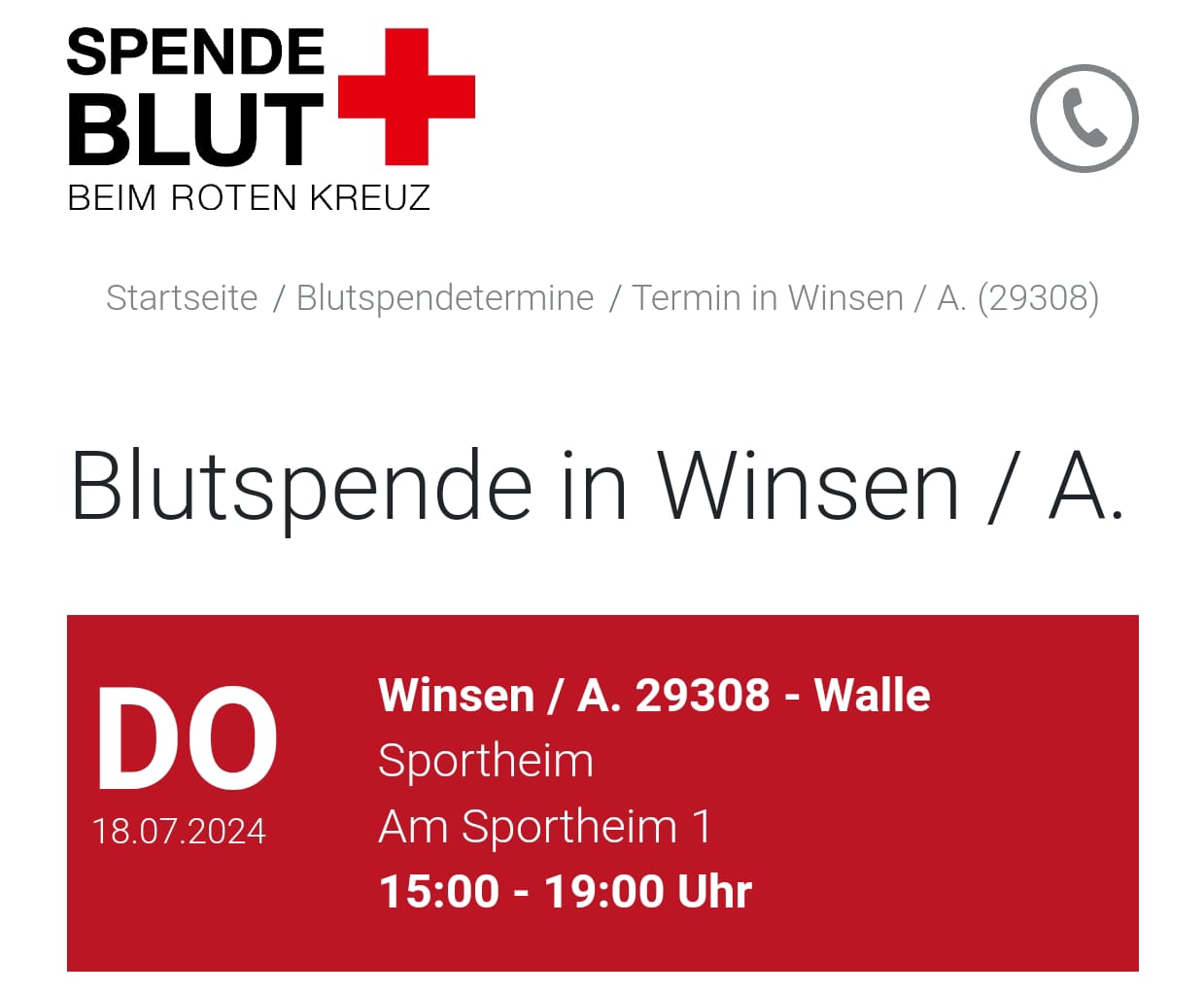 Blutspende Walle 2023